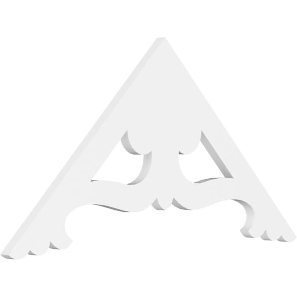 Ekena Millwork Pitch Cornelia Architectural Grade PVC Gable Pediment, 36"W x 18"H x 1"P (12/12) GPP036X018X100CRN - main